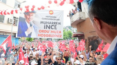 Muharrem İnce'nin Ordu mitinginden kareler