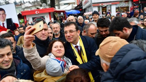 Beykoz'da Ekrem İmamoğlu izdihamı