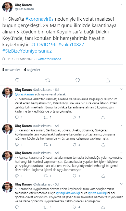 Sivas'ta koronavirüs kaynaklı ilk ölüm! - Resim : 1