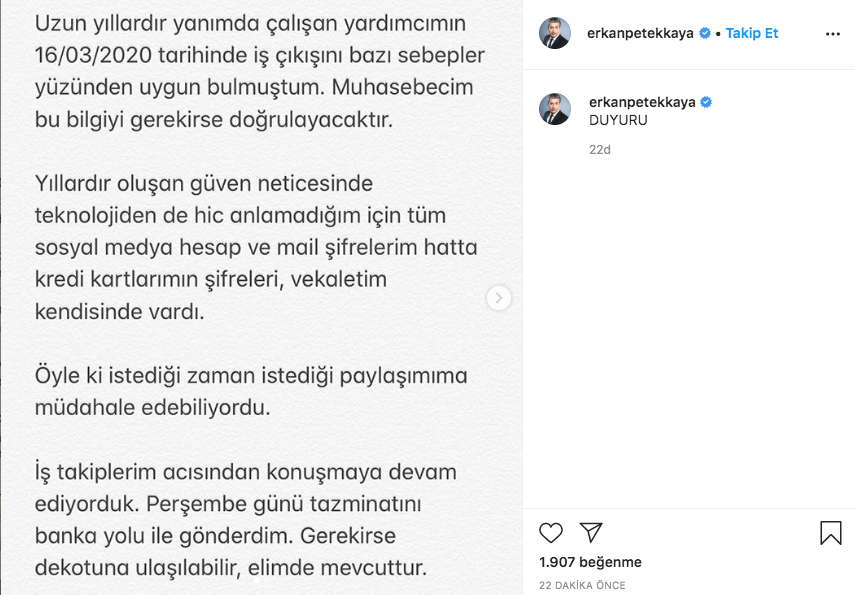 Erkan Petekkaya'dan hakaret mesajlarına ilişkin açıklama: Yardımcım yaptı! - Resim : 2