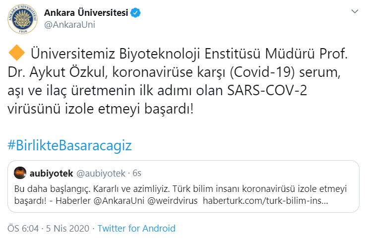 Ankara Üniversitesi açıkladı: Koronavirüs aşısında ilk adım atıldı! - Resim : 1