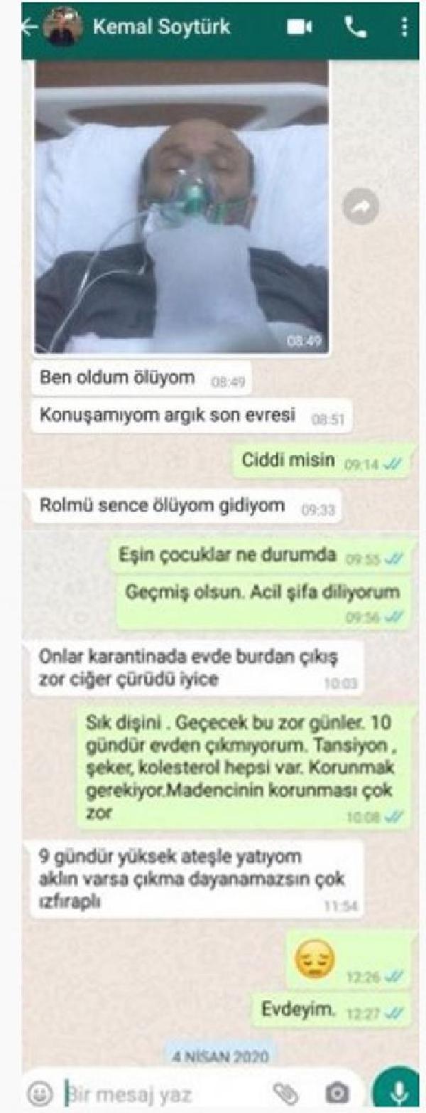 Koronavirüsten hayatını kaybeden maden emekçisinin acı dolu son mesajı! - Resim : 2