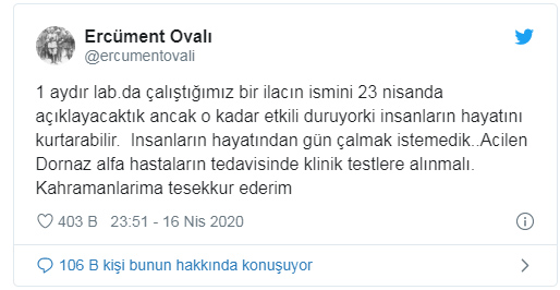 İlaç paylaşımı tartışma yarattı... Prof. Dr. Ercüment Ovalı’dan eleştirilere yanıt - Resim : 1