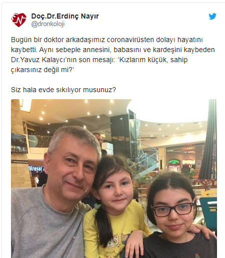 Koronavirüsten hayatını kaybeden doktorun yürek yakan mesajı: Kızlarım küçük sahip çıkarsınız değil mi? - Resim : 2