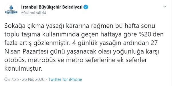 İBB'den ek sefer kararı - Resim : 1