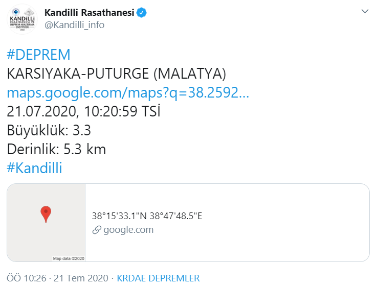 Malatya’da korkutan deprem - Resim : 1