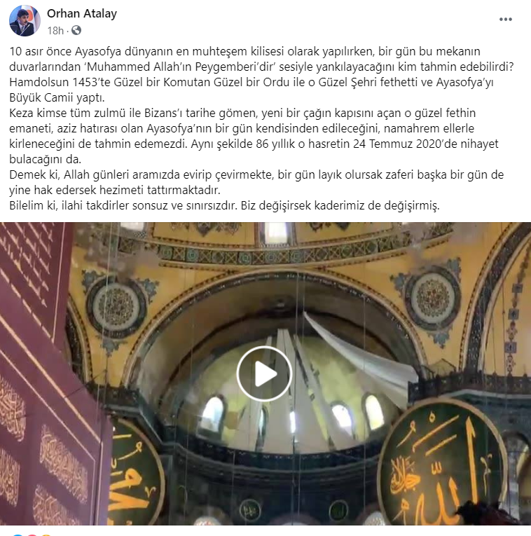 AKP'li vekilden skandal Ayasofya paylaşımı - Resim : 1