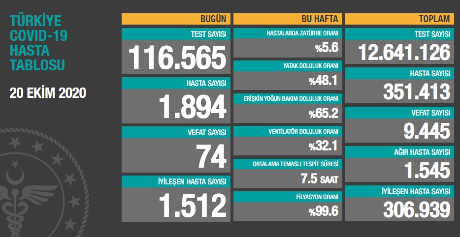 Türkiye'nin son koronavirüs tablosu açıklandı - Resim : 1