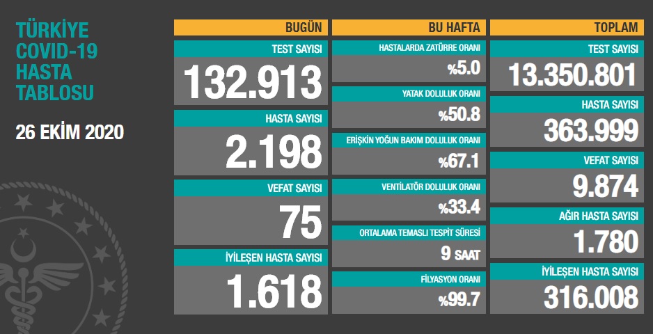 Türkiye'nin son koronavirüs tablosu açıklandı - Resim : 1