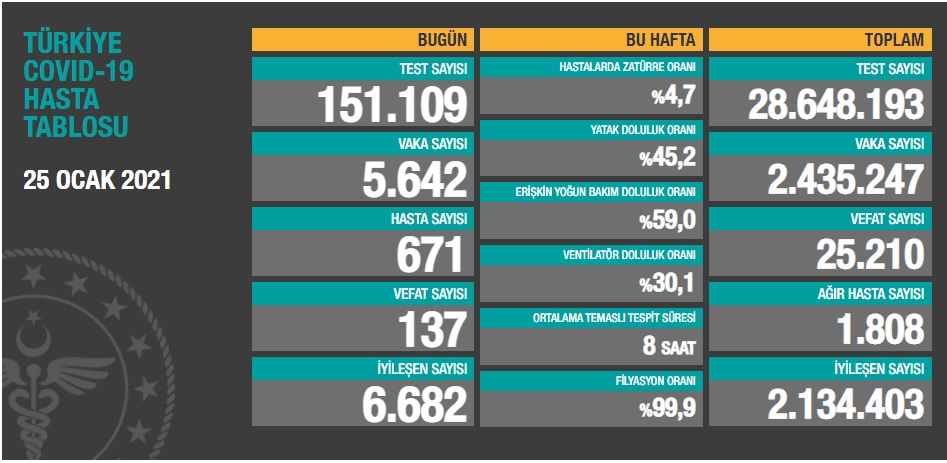 Türkiye'nin son koronavirüs tablosu açıklandı - Resim : 1