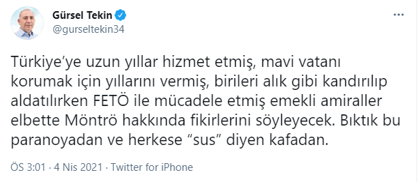 CHP'li Tekin '103 amiral' açıklaması: Bıktık herkese 'sus' diyen kafadan - Resim : 1