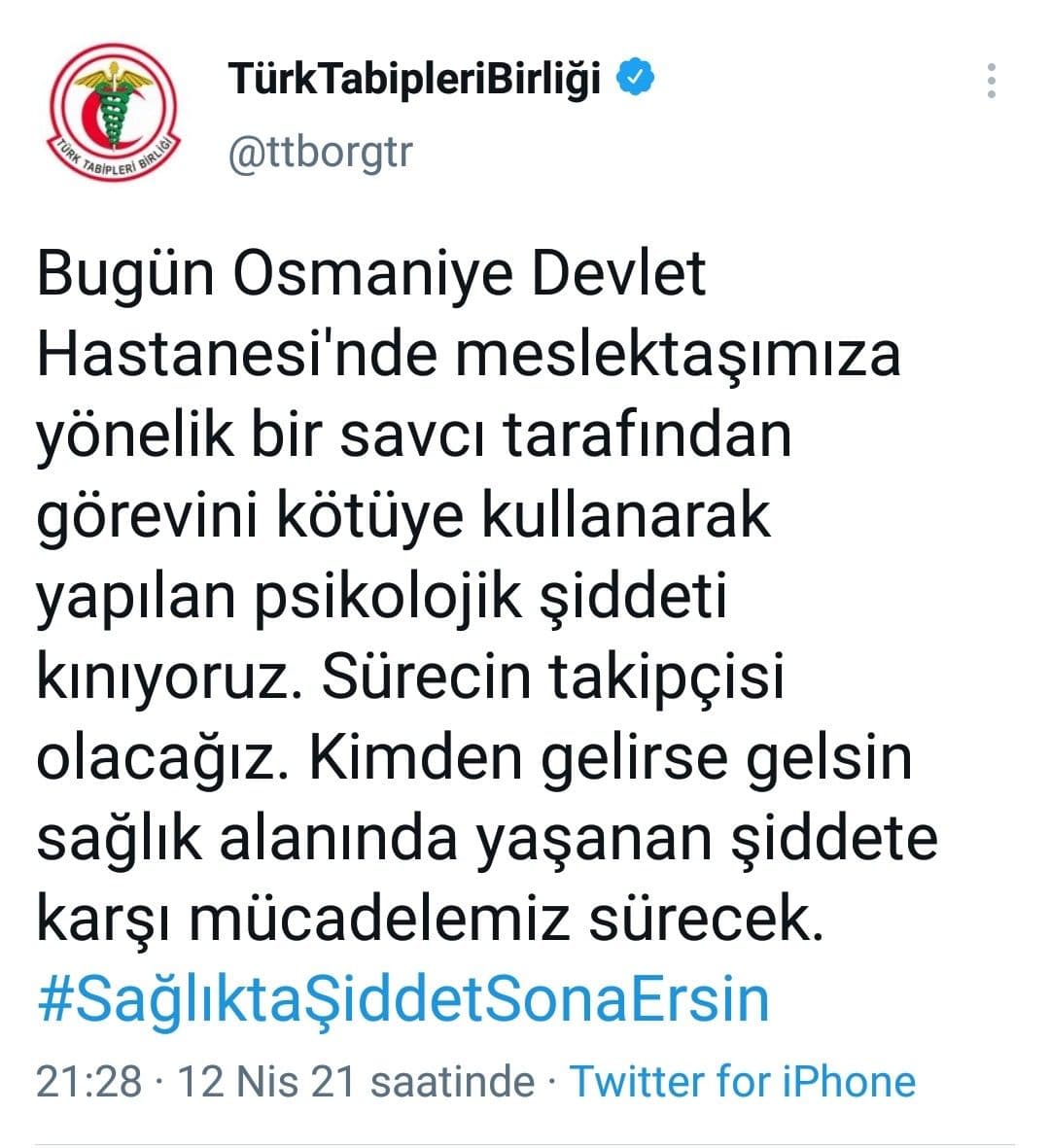 'Savcı doktoru gözaltına aldırdı' iddiasına TTB'den tepki - Resim : 1