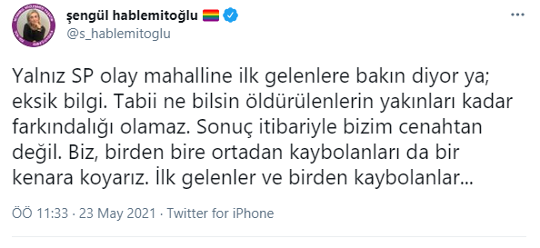 Sedat Peker'in 'olay yerine ilk katiller gelir' ifadesinin ardından Şengül Hablemitoğlu'ndan açıklama - Resim : 4