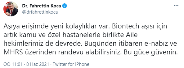 Bakan Koca'dan 'aşı' açıklaması: Artık devrede... - Resim : 1