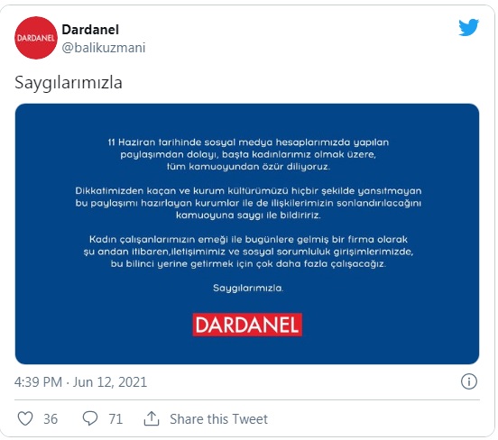 Sosyal medyayı ayağa kaldıran Dardanel'den açıklama geldi - Resim : 1