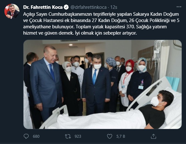 Fahrettin Koca'nın paylaşımı alay konusu oldu - Resim : 1