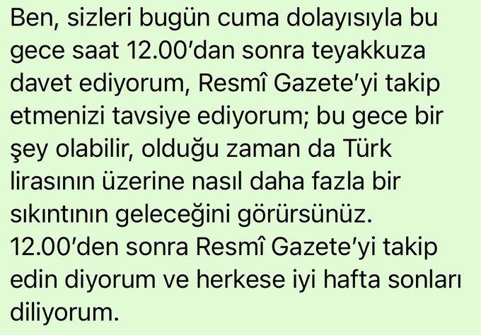 'Bu gece ekonomi açısından olağanüstü bir şey olacak' diyen eski Merkez Bankası Başkanı'ndan açıklama - Resim : 1