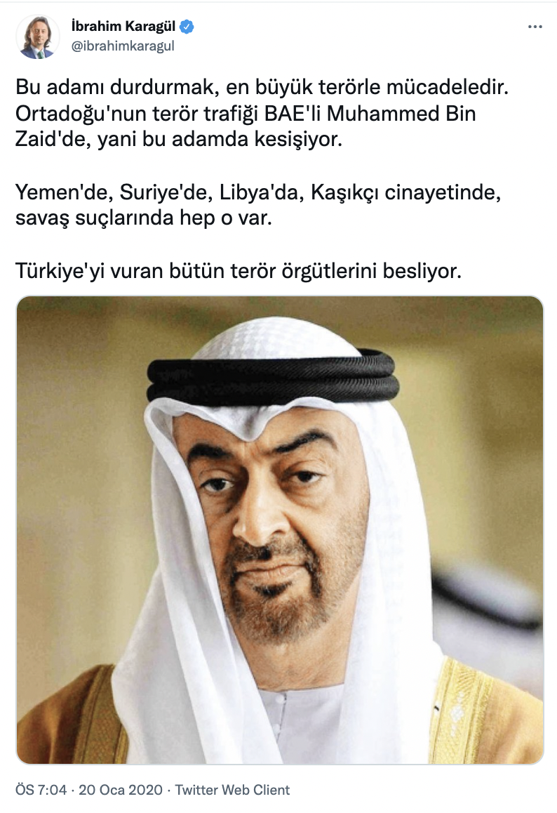 İktidara yakın yazar 'U' dönüşünü böyle savundu... Geçmişte 'terör örgütü hükmündedir' dediği BAE için ne dedi? - Resim : 1