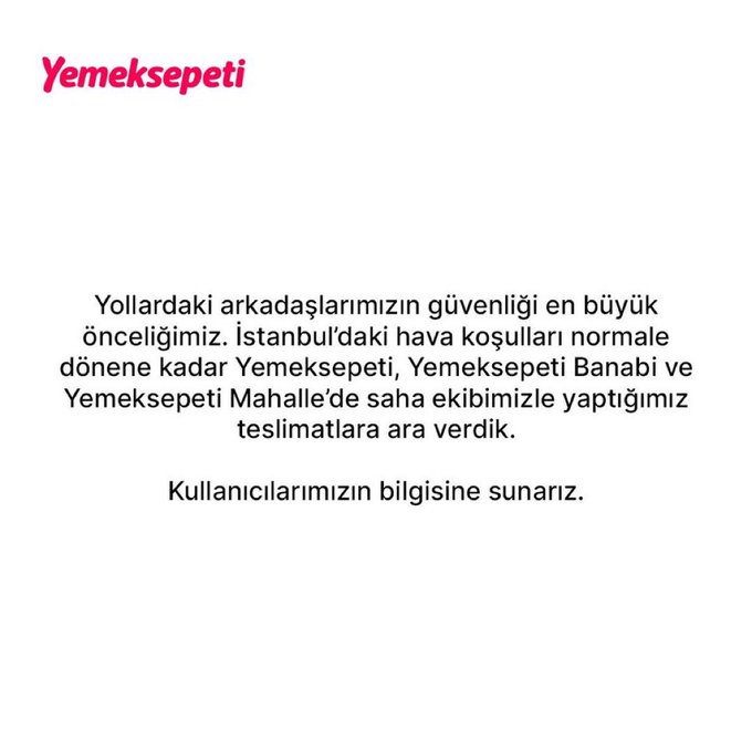 Getir ve Yemeksepeti kurye hizmetlerini durdurdu - Resim : 1