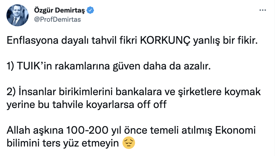 Ekonomist Özgür Demirtaş'tan 'Enflasyona Dayalı Tahvil' isyanı - Resim : 1